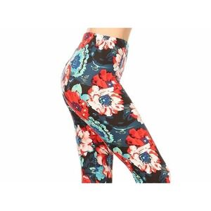 3X-5X Size Buttery Soft Brushed Elegant‎ Floral Leggings